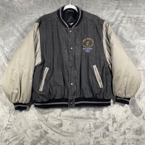 Vintage Mo' Betta Celebrity Quail Hunt Billingsley Ford Denim Varsity Jacket 2XL